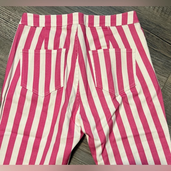 Peach Love California Pink and White Striped Flares Size Medium - Picture 7 of 7